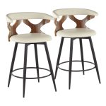 Gardenia 25-Inch Contemporary Cream Swivel Counter Stool (Set of 2) 13 Gardenia 25-Inch Contemporary Cream Swivel Counter Stool (Set of 2)