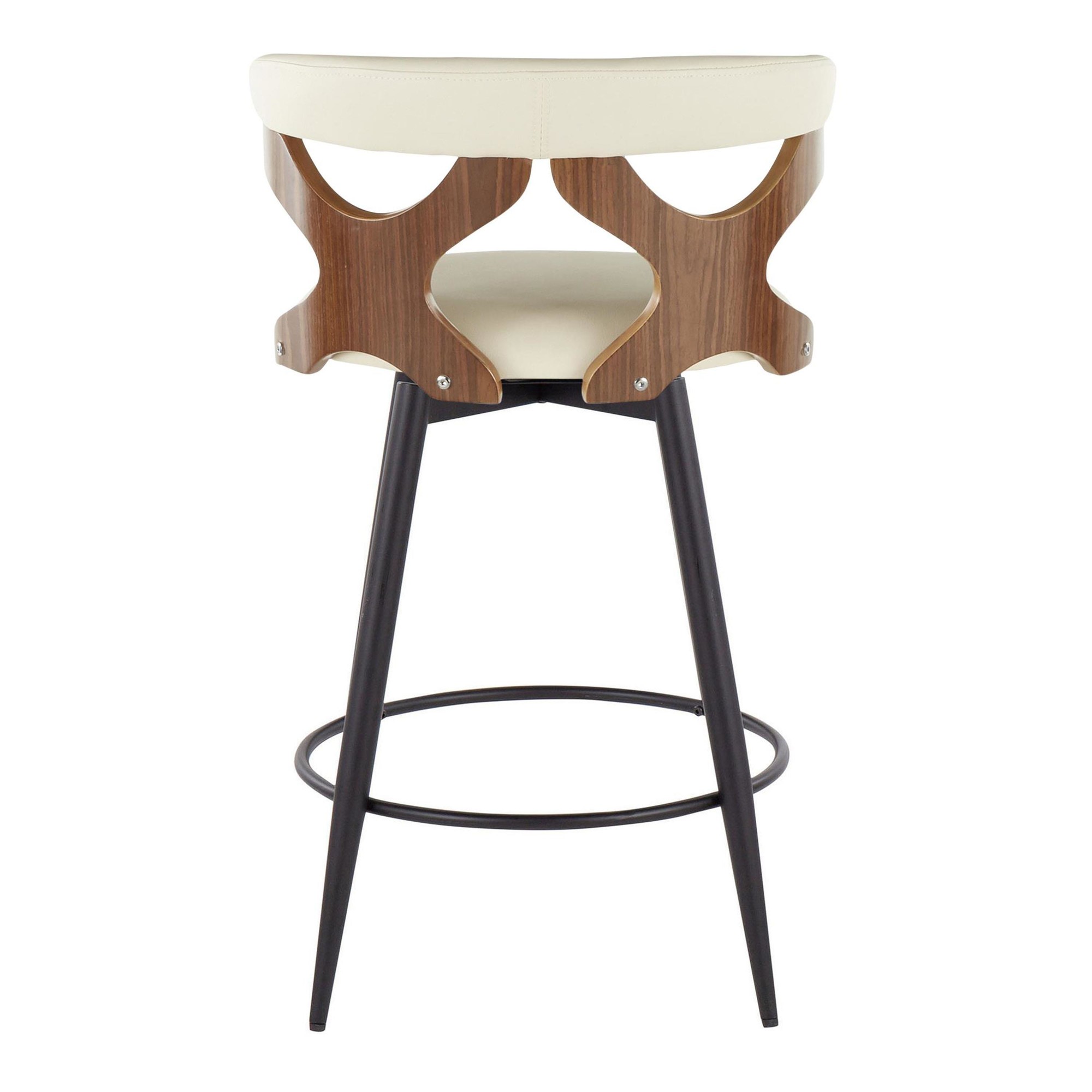 Gardenia 25-Inch Contemporary Cream Swivel Counter Stool (Set of 2) 7 Gardenia 25-Inch Contemporary Cream Swivel Counter Stool (Set of 2) - Image 7