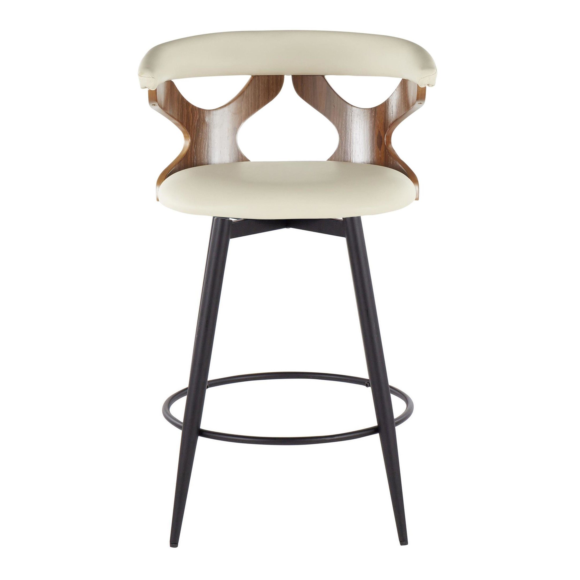 Gardenia 25-Inch Contemporary Cream Swivel Counter Stool (Set of 2) 8 Gardenia 25-Inch Contemporary Cream Swivel Counter Stool (Set of 2) - Image 8