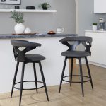Gardenia 25-Inch Contemporary Swivel Grey Faux Leather Counter Stools (Set of 2) 12 Gardenia 25-Inch Contemporary Swivel Grey Faux Leather Counter Stools (Set of 2)