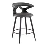 Gardenia 25-Inch Contemporary Swivel Grey Faux Leather Counter Stools (Set of 2) 14 Gardenia 25-Inch Contemporary Swivel Grey Faux Leather Counter Stools (Set of 2)