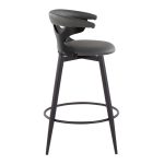 Gardenia 25-Inch Contemporary Swivel Grey Faux Leather Counter Stools (Set of 2) 15 Gardenia 25-Inch Contemporary Swivel Grey Faux Leather Counter Stools (Set of 2)