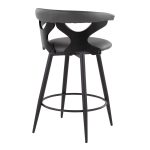 Gardenia 25-Inch Contemporary Swivel Grey Faux Leather Counter Stools (Set of 2) 16 Gardenia 25-Inch Contemporary Swivel Grey Faux Leather Counter Stools (Set of 2)