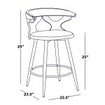 Gardenia 25-Inch Contemporary Swivel Grey Faux Leather Counter Stools (Set of 2) 19 Gardenia 25-Inch Contemporary Swivel Grey Faux Leather Counter Stools (Set of 2)