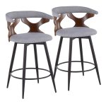 Gardenia 25-Inch Light Grey Contemporary Swivel Counter Stools (Set of 2) 13 Gardenia 25-Inch Light Grey Contemporary Swivel Counter Stools (Set of 2)