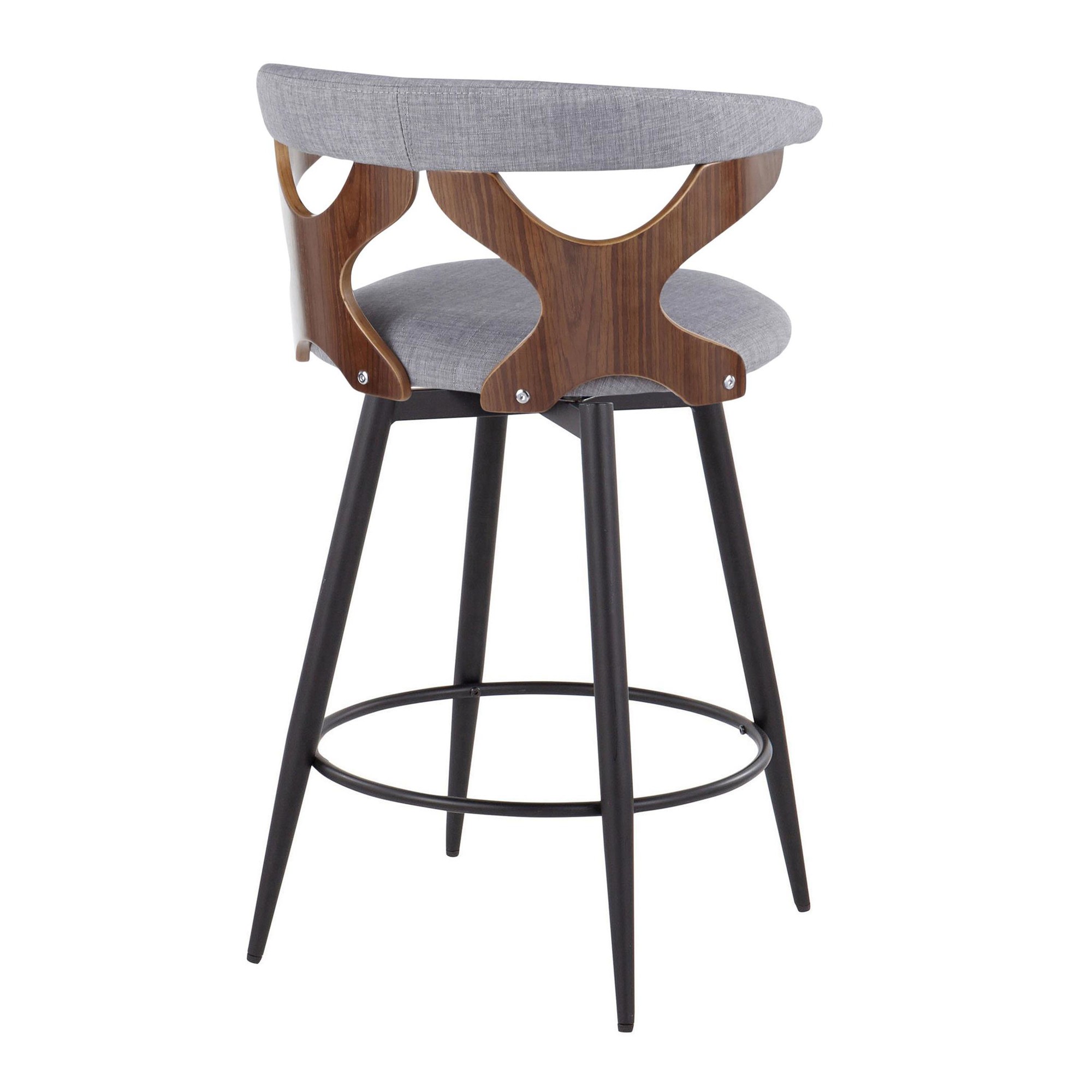 Gardenia 25-Inch Light Grey Contemporary Swivel Counter Stools (Set of 2) 6 Gardenia 25-Inch Light Grey Contemporary Swivel Counter Stools (Set of 2) - Image 6
