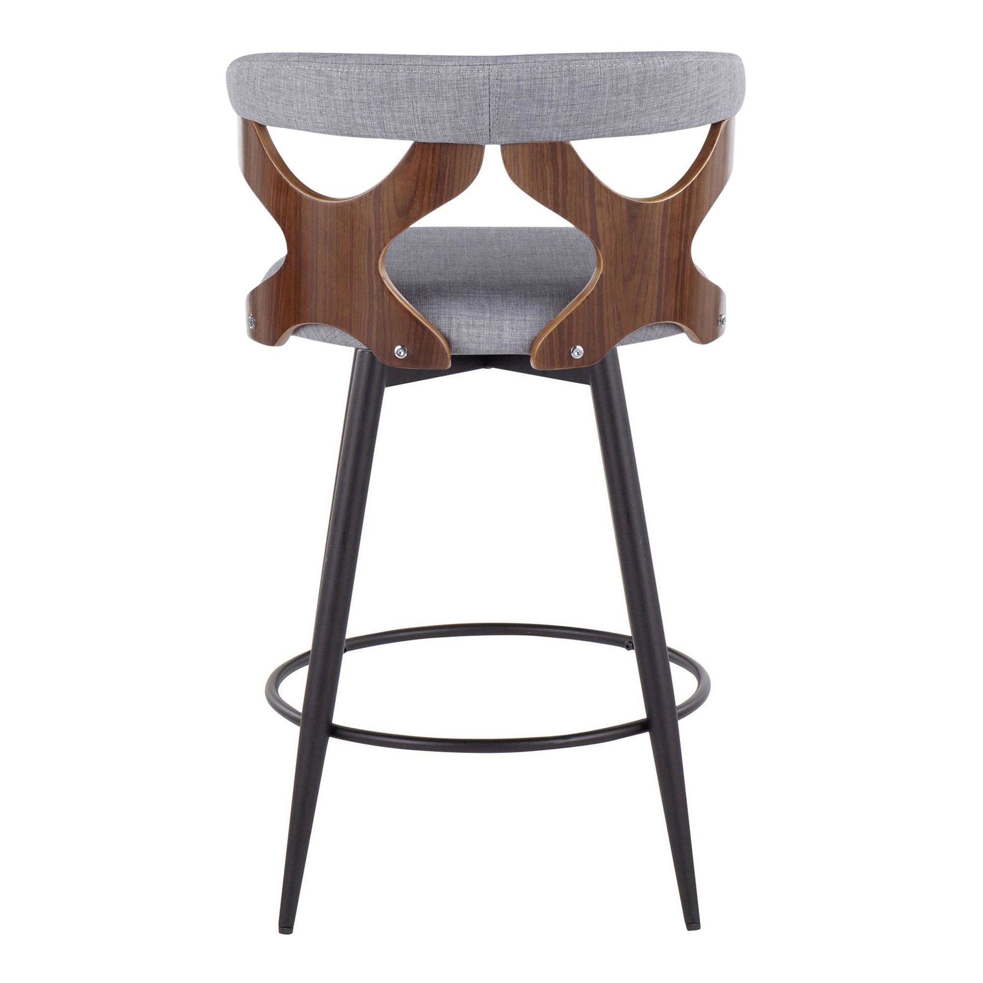 Gardenia 25-Inch Light Grey Contemporary Swivel Counter Stools (Set of 2) 7 Gardenia 25-Inch Light Grey Contemporary Swivel Counter Stools (Set of 2) - Image 7