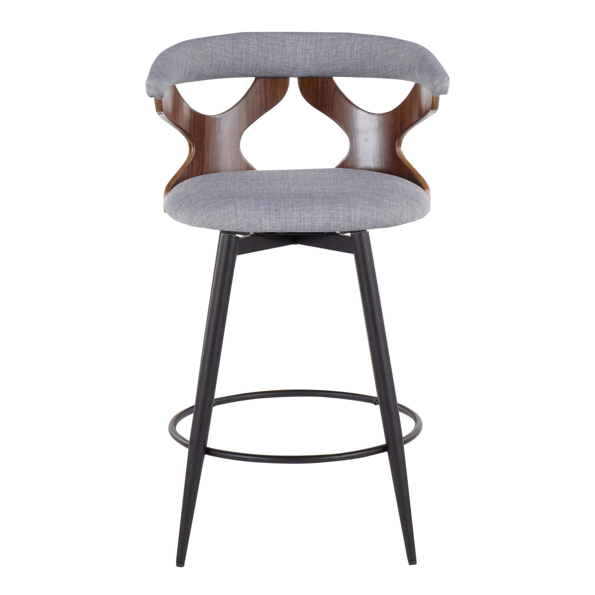 Gardenia 25-Inch Light Grey Contemporary Swivel Counter Stools (Set of 2) 8 Gardenia 25-Inch Light Grey Contemporary Swivel Counter Stools (Set of 2) - Image 8