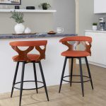 Gardenia 25-Inch Orange Contemporary Swivel Counter Stools (Set of 2) 11 Gardenia 25-Inch Orange Contemporary Swivel Counter Stools (Set of 2)