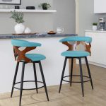Gardenia 25-Inch Teal Contemporary Swivel Counter Stools (Set of 2) 12 Gardenia 25-Inch Teal Contemporary Swivel Counter Stools (Set of 2)