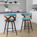 Gardenia 25-Inch Teal Contemporary Swivel Counter Stools (Set of 2) 11 Gardenia 25-Inch Teal Contemporary Swivel Counter Stools (Set of 2)