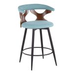 Gardenia 25-Inch Teal Contemporary Swivel Counter Stools (Set of 2) 14 Gardenia 25-Inch Teal Contemporary Swivel Counter Stools (Set of 2)
