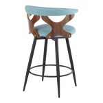 Gardenia 25-Inch Teal Contemporary Swivel Counter Stools (Set of 2) 16 Gardenia 25-Inch Teal Contemporary Swivel Counter Stools (Set of 2)