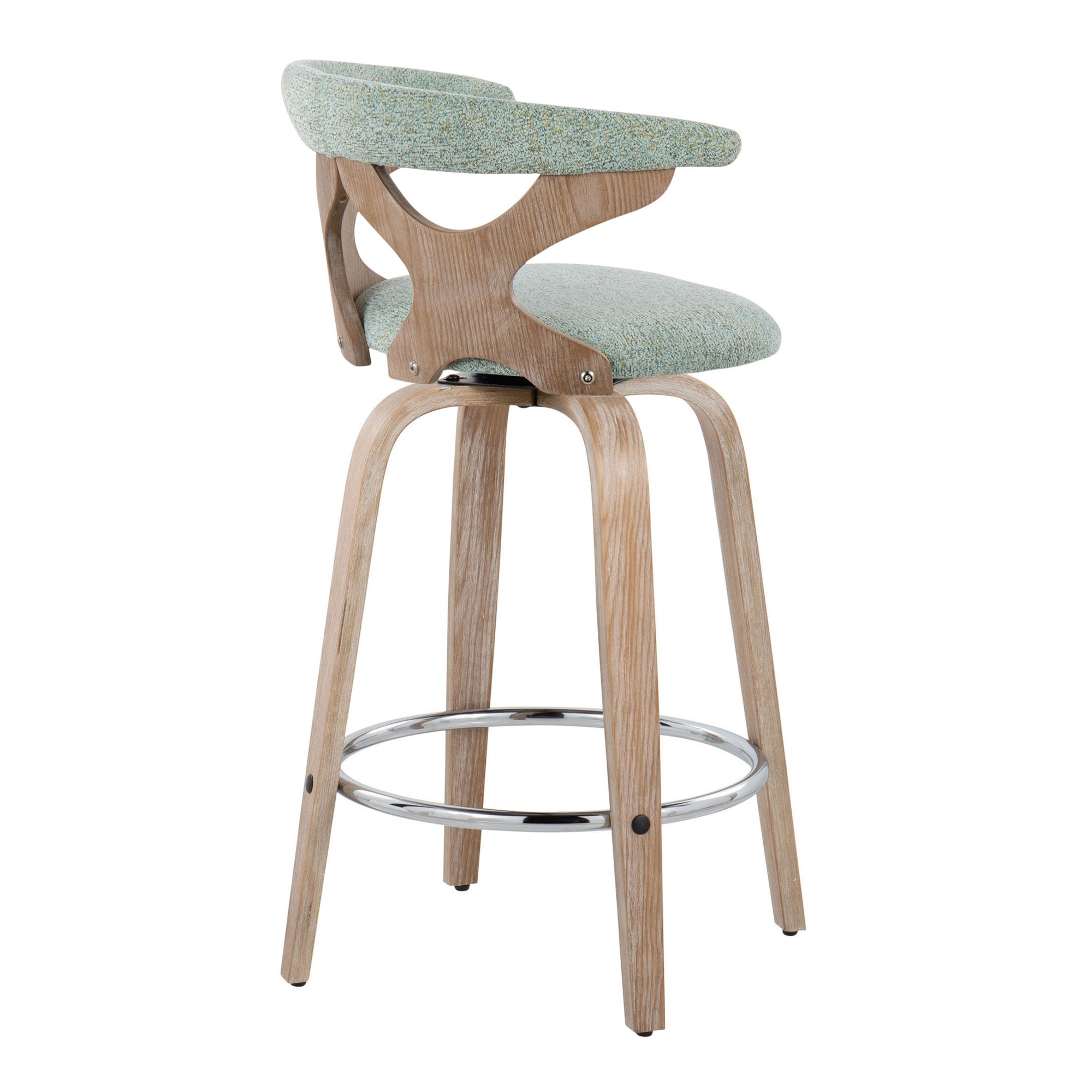 Gardenia 26 Contemporary Seafoam Green Swivel Counter Stools (Set of 2) 8 Gardenia 26 Contemporary Seafoam Green Swivel Counter Stools (Set of 2) - Image 8