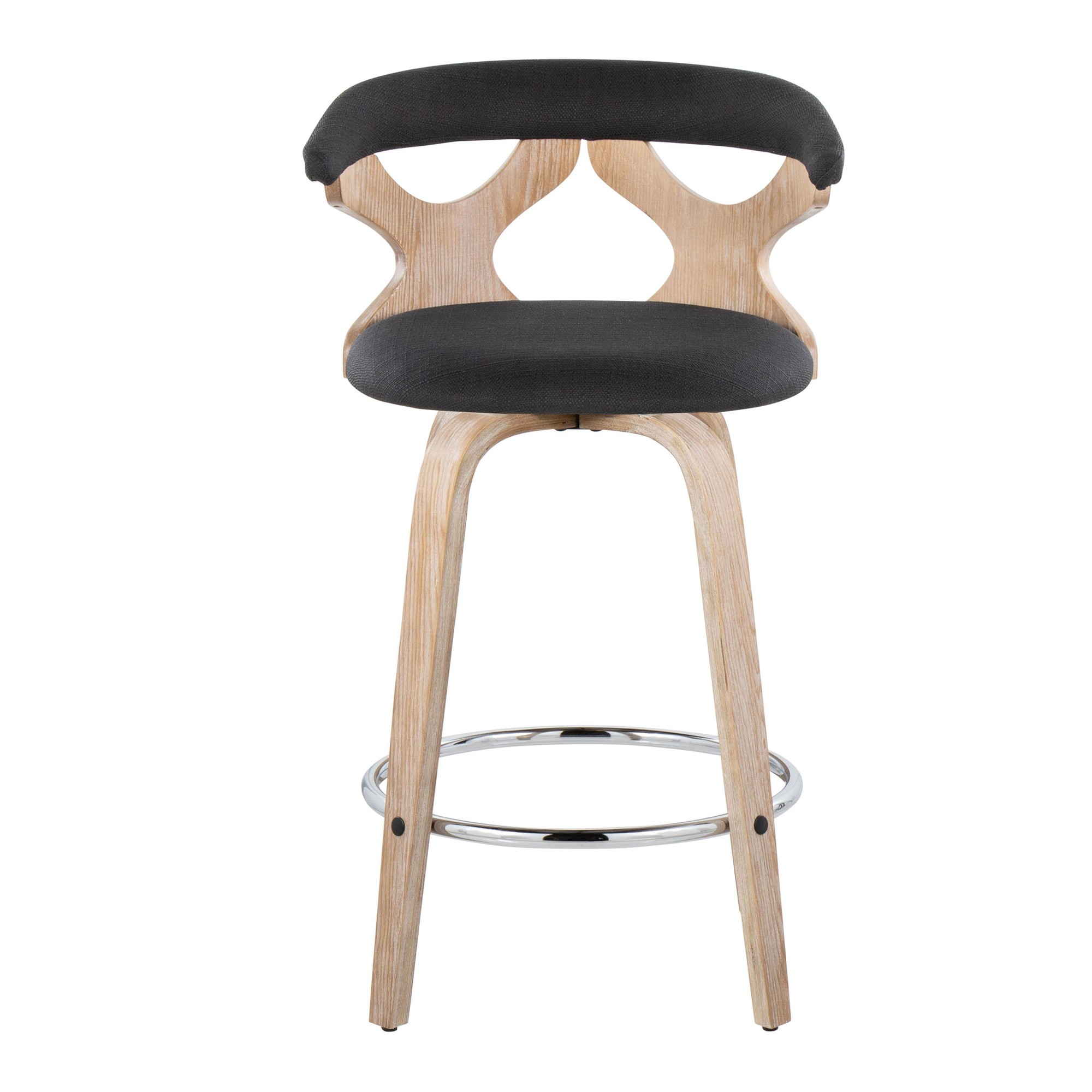 Gardenia 26-Inch Contemporary Charcoal Swivel Counter Stools (Set of 2) 5 Gardenia 26-Inch Contemporary Charcoal Swivel Counter Stools (Set of 2) - Image 5