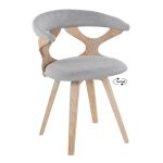 Gardenia 29-Inch Grey Fabric White Wood Swivel Accent Chair 11 Gardenia 29-Inch Grey Fabric White Wood Swivel Accent Chair