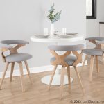 Gardenia 29-Inch Grey Fabric White Wood Swivel Accent Chair 10 Gardenia 29-Inch Grey Fabric White Wood Swivel Accent Chair