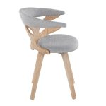 Gardenia 29-Inch Grey Fabric White Wood Swivel Accent Chair 12 Gardenia 29-Inch Grey Fabric White Wood Swivel Accent Chair