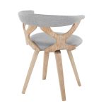 Gardenia 29-Inch Grey Fabric White Wood Swivel Accent Chair 13 Gardenia 29-Inch Grey Fabric White Wood Swivel Accent Chair