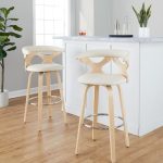 Gardenia 30 Contemporary Cream Swivel Barstools (Set of 2) 13 Gardenia 30 Contemporary Cream Swivel Barstools (Set of 2)
