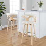 Gardenia 30 Contemporary Cream Swivel Barstools (Set of 2) 12 Gardenia 30 Contemporary Cream Swivel Barstools (Set of 2)