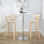 Gardenia 30 Contemporary Cream Swivel Barstools (Set of 2) 15 Gardenia 30 Contemporary Cream Swivel Barstools (Set of 2)