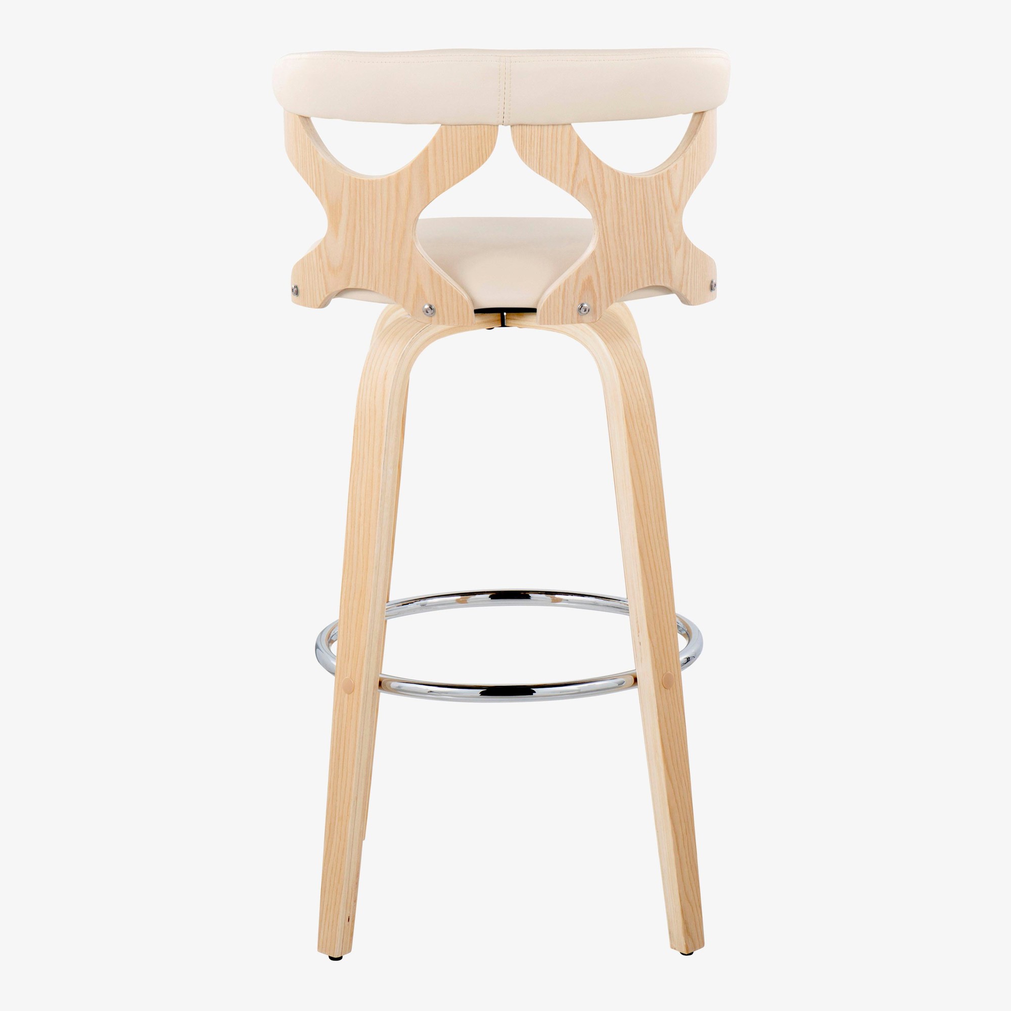 Gardenia 30 Contemporary Cream Swivel Barstools (Set of 2) 9 Gardenia 30 Contemporary Cream Swivel Barstools (Set of 2) - Image 9