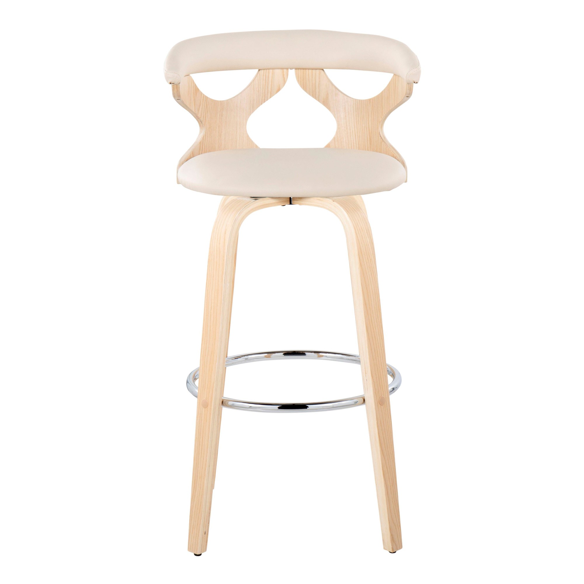 Gardenia 30 Contemporary Cream Swivel Barstools (Set of 2) 10 Gardenia 30 Contemporary Cream Swivel Barstools (Set of 2) - Image 10