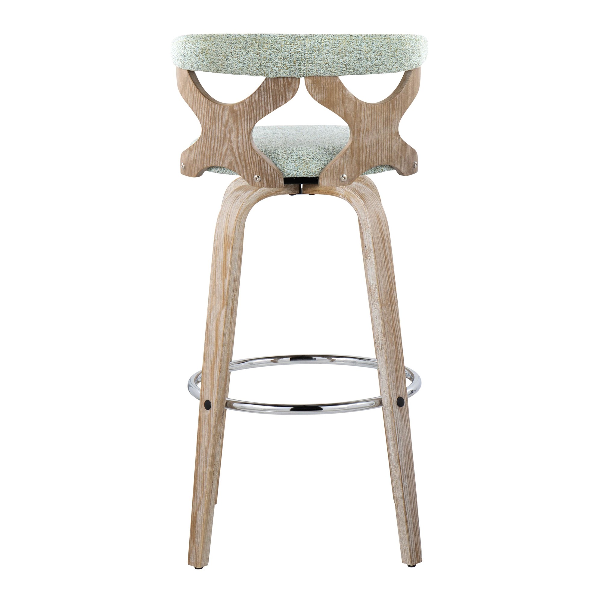 Gardenia 30" Contemporary Seafoam Green Swivel Barstools (Set of 2) 9 Gardenia 30" Contemporary Seafoam Green Swivel Barstools (Set of 2) - Image 9