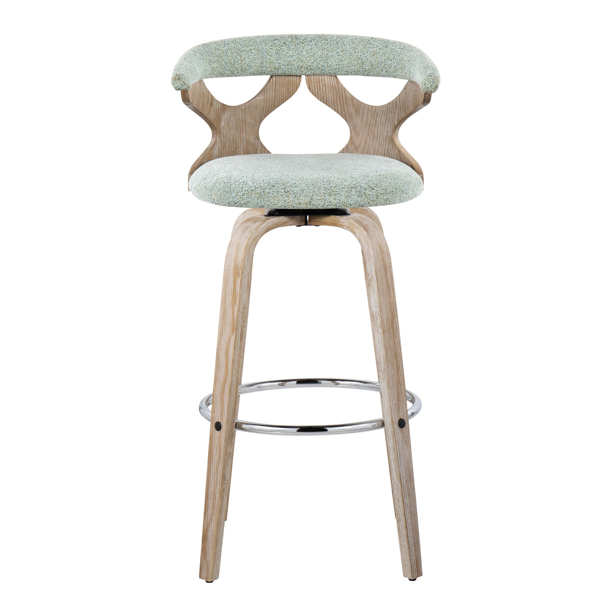 Gardenia 30" Contemporary Seafoam Green Swivel Barstools (Set of 2) 10 Gardenia 30" Contemporary Seafoam Green Swivel Barstools (Set of 2) - Image 10