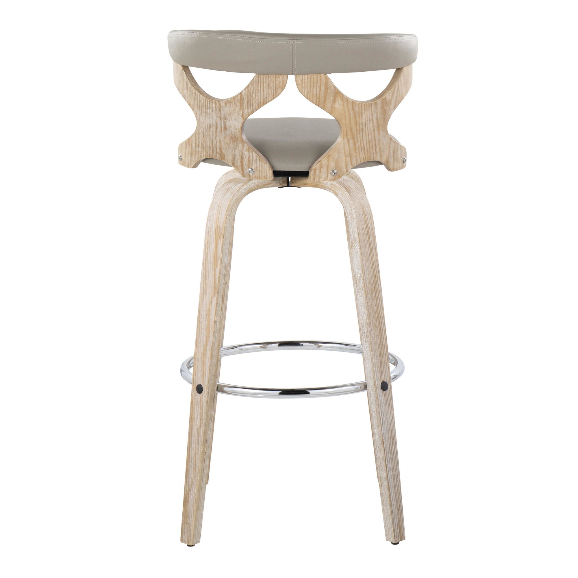 Gardenia 30 Mid-Century Modern Light Grey Barstools (Set of 2) 7 Gardenia 30 Mid-Century Modern Light Grey Barstools (Set of 2) - Image 7