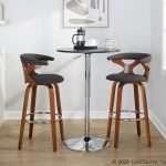 Gardenia 30 Mid-Century Modern Swivel Barstool Walnut Charcoal (Set of 2) 15 Gardenia 30 Mid-Century Modern Swivel Barstool Walnut Charcoal (Set of 2)