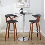 Gardenia 30 Mid-Century Modern Swivel Barstool Walnut Charcoal (Set of 2) 16 Gardenia 30 Mid-Century Modern Swivel Barstool Walnut Charcoal (Set of 2)