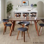 Gardenia 30 Mid-Century Modern Swivel Barstool Walnut Charcoal (Set of 2) 17 Gardenia 30 Mid-Century Modern Swivel Barstool Walnut Charcoal (Set of 2)