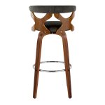 Gardenia 30 Mid-Century Modern Swivel Barstool Walnut Charcoal (Set of 2) 22 Gardenia 30 Mid-Century Modern Swivel Barstool Walnut Charcoal (Set of 2)