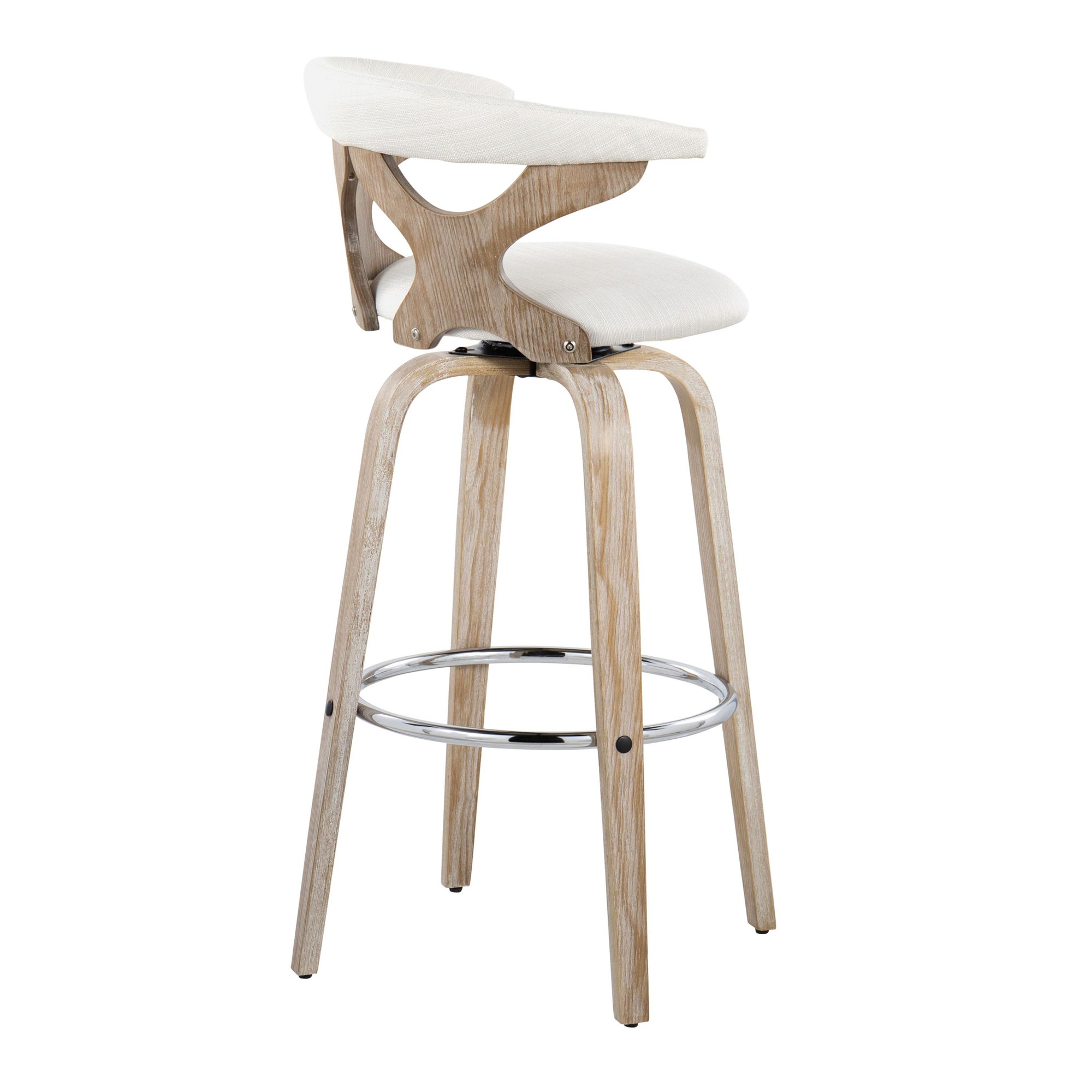 Gardenia 30 White Washed Wood Contemporary Barstools (Set of 2) 8 Gardenia 30 White Washed Wood Contemporary Barstools (Set of 2) - Image 8
