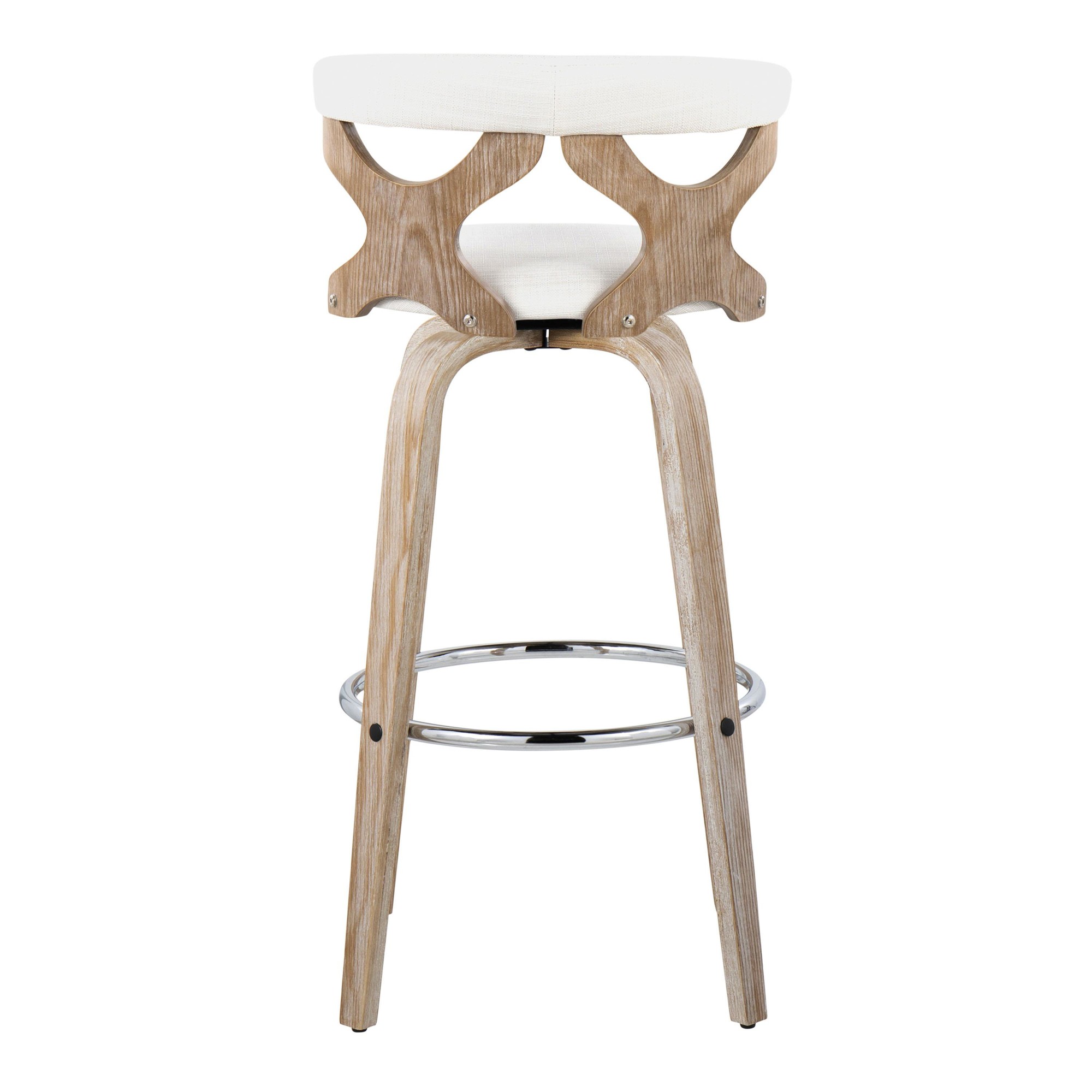 Gardenia 30 White Washed Wood Contemporary Barstools (Set of 2) 9 Gardenia 30 White Washed Wood Contemporary Barstools (Set of 2) - Image 9