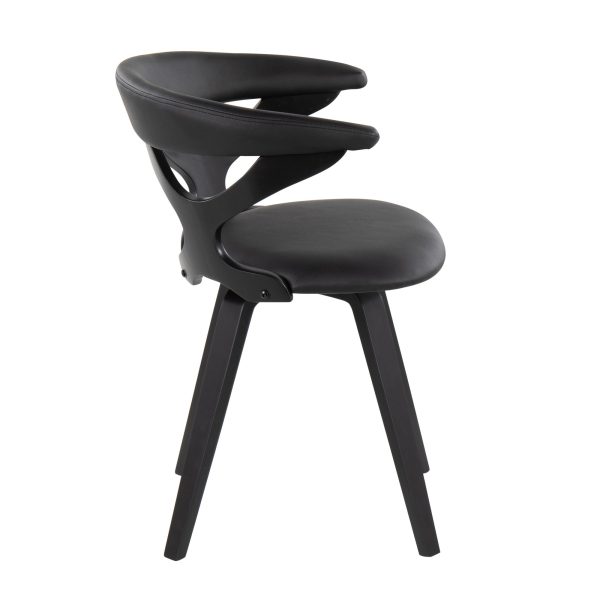 Gardenia Black Swivel Contemporary Dining Accent Chair 2