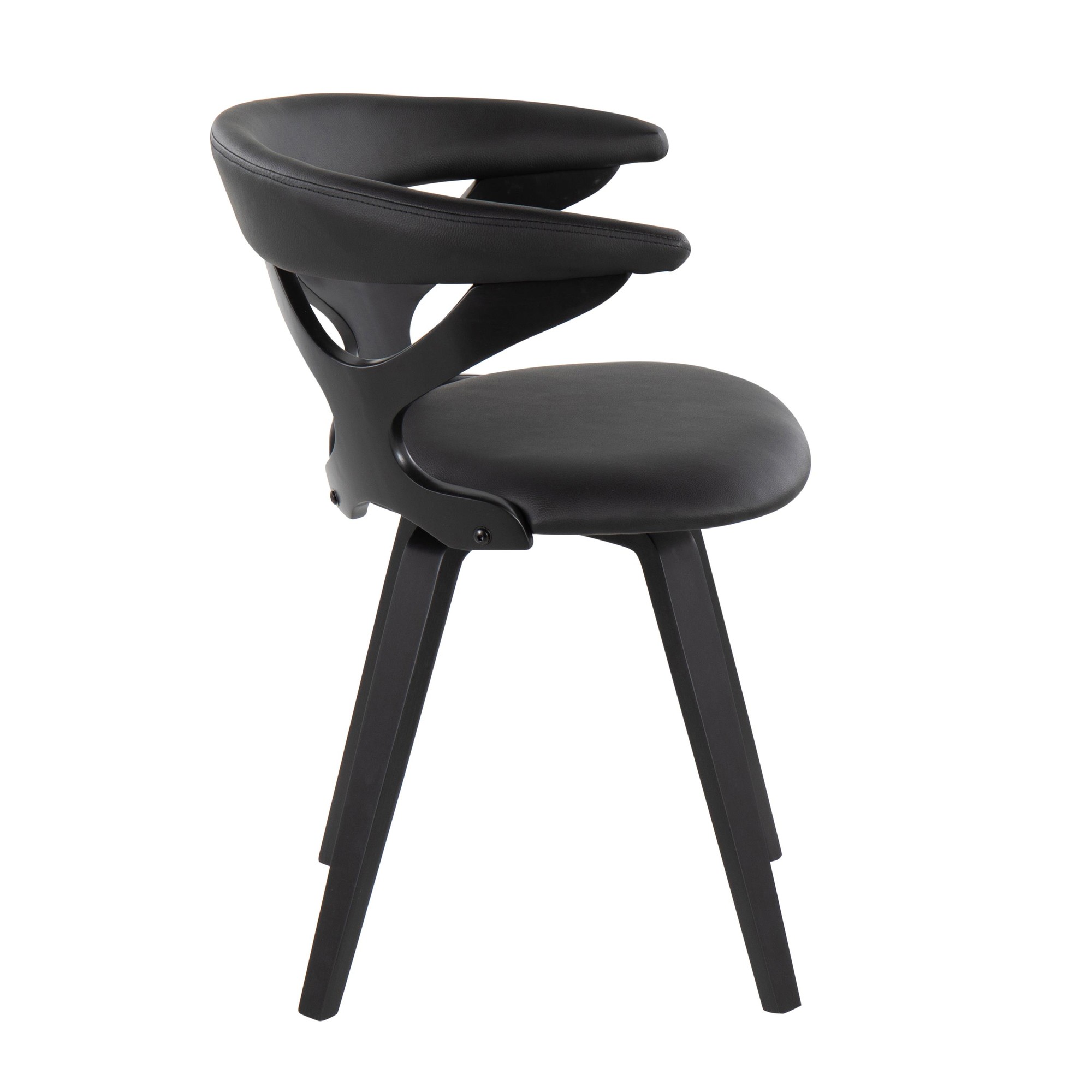 Gardenia Black Swivel Contemporary Dining Accent Chair 3 Gardenia Black Swivel Contemporary Dining Accent Chair - Image 3