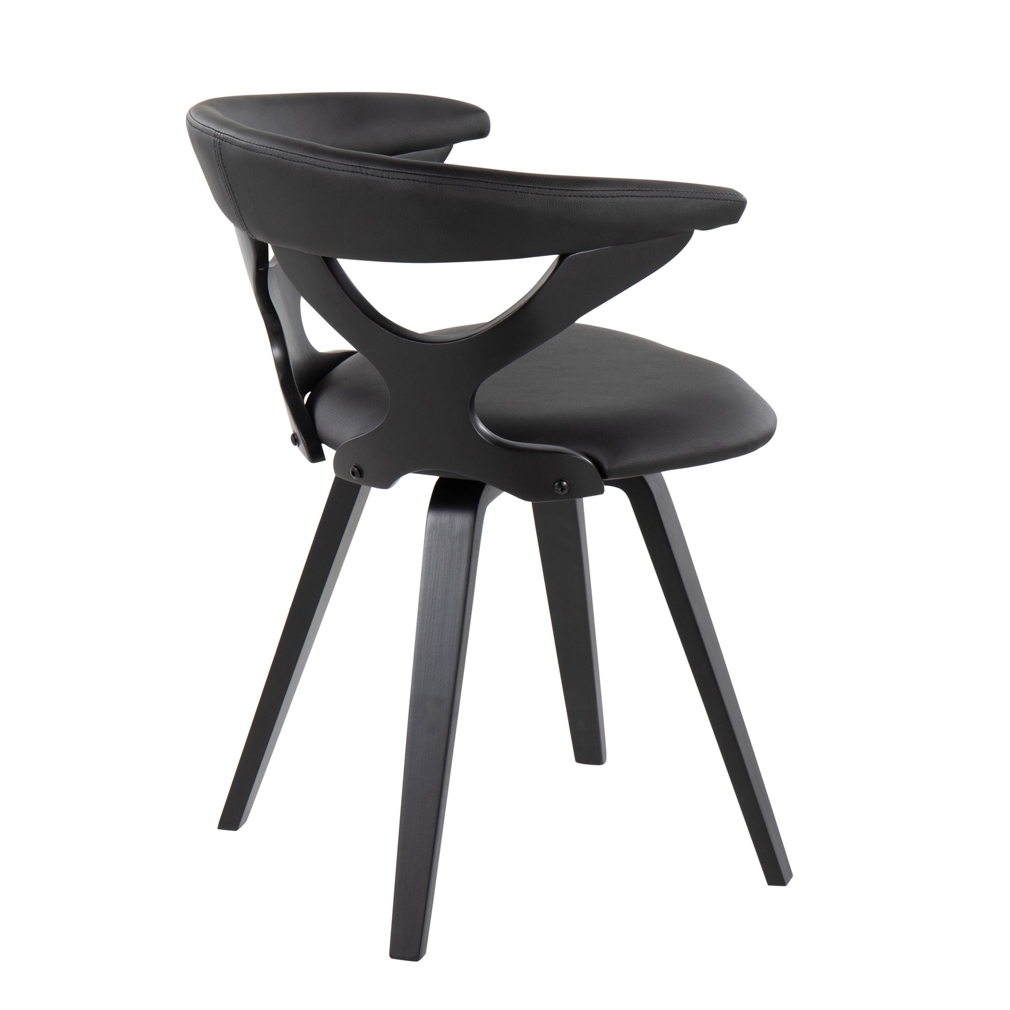 Gardenia Black Swivel Contemporary Dining Accent Chair 4 Gardenia Black Swivel Contemporary Dining Accent Chair - Image 4