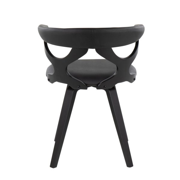 Gardenia Black Swivel Contemporary Dining Accent Chair 4