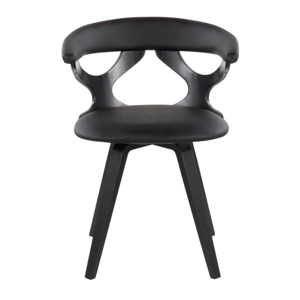 Gardenia Black Swivel Contemporary Dining Accent Chair 5