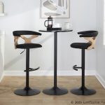 Gardenia Charcoal Fabric Whitewashed Wood Contemporary Swivel Barstools (Set of 2) 13 Gardenia Charcoal Fabric Whitewashed Wood Contemporary Swivel Barstools (Set of 2)