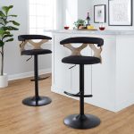 Gardenia Charcoal Fabric Whitewashed Wood Contemporary Swivel Barstools (Set of 2) 15 Gardenia Charcoal Fabric Whitewashed Wood Contemporary Swivel Barstools (Set of 2)