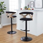 Gardenia Charcoal Fabric Whitewashed Wood Contemporary Swivel Barstools (Set of 2) 16 Gardenia Charcoal Fabric Whitewashed Wood Contemporary Swivel Barstools (Set of 2)