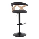 Gardenia Charcoal Fabric Whitewashed Wood Contemporary Swivel Barstools (Set of 2) 18 Gardenia Charcoal Fabric Whitewashed Wood Contemporary Swivel Barstools (Set of 2)
