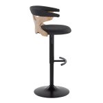 Gardenia Charcoal Fabric Whitewashed Wood Contemporary Swivel Barstools (Set of 2) 19 Gardenia Charcoal Fabric Whitewashed Wood Contemporary Swivel Barstools (Set of 2)