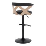 Gardenia Charcoal Fabric Whitewashed Wood Contemporary Swivel Barstools (Set of 2) 20 Gardenia Charcoal Fabric Whitewashed Wood Contemporary Swivel Barstools (Set of 2)