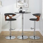 Gardenia Charcoal Swivel Adjustable Mid-Century Modern Barstool (Set of 2) 15 Gardenia Charcoal Swivel Adjustable Mid-Century Modern Barstool (Set of 2)