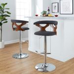 Gardenia Charcoal Swivel Adjustable Mid-Century Modern Barstool (Set of 2) 16 Gardenia Charcoal Swivel Adjustable Mid-Century Modern Barstool (Set of 2)